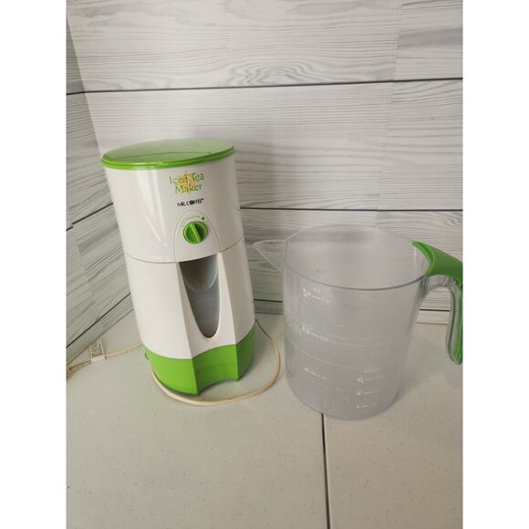 Mr. Coffee Iced Tea Maker + Pitcher Adjustable Brew Strength 3 Qt Tested Green - Picture 1 of 10